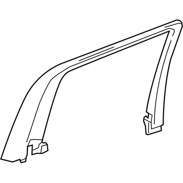 GM 23383341 Upper Trim, Rear Driver Side 23383341 GM Upper Trim, Rear Driver Side Illustration 1 of 1
