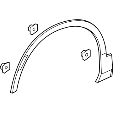 GM 84702925 Wheel Opening Molding, Black, Front Driver Side 84702925 GM Wheel Opening Molding, Black, Front Driver Side Illustration 1 of 1