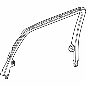 GM 26334507 Molding, Rear Door Belt Trim Finish & Window Garnish 26334507 GM Molding, Rear Door Belt Trim Finish & Window Garnish Illustration 1 of 1