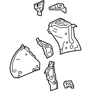 GM 26414135 Panel Assembly-Front Wheelhouse 26414135 GM Panel Assembly-Front Wheelhouse Illustration 1 of 1