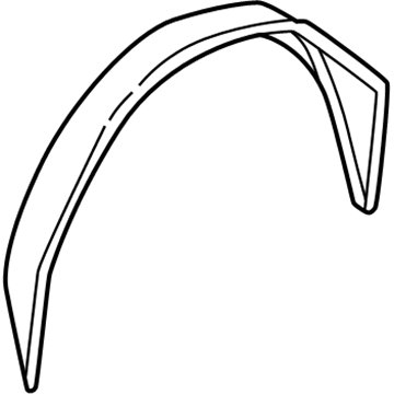 GM 12532468 Outer Wheelhouse, Rear Passenger Side 12532468 GM Outer Wheelhouse, Rear Passenger Side Illustration 1 of 1