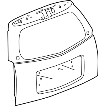 15828682 GM Lift Gate, Bottom Top Illustration 1 of 1