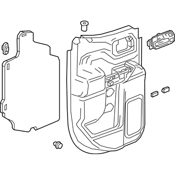 GM 84564671 Door Trim Panel, Rear Driver Side 84564671 GM Door Trim Panel, Rear Driver Side Illustration 1 of 1