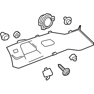 GM 84246407 Upper Quarter Trim, Passenger Side 84246407 GM Upper Quarter Trim, Passenger Side Illustration 1 of 1