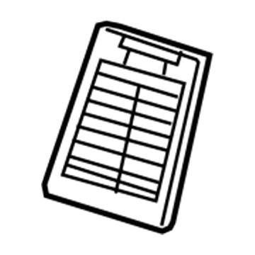 23232405 GM Storage Cover, Black, Rear Driver Side Illustration 1 of 1