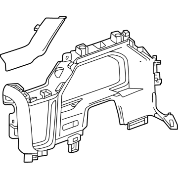 GM 86823692 Cluster Panel, Jet Black 86823692 GM Cluster Panel, Jet Black Illustration 1 of 1