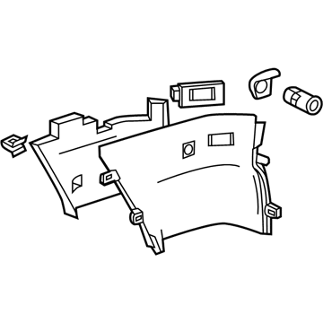 GM 23119054 Side Trim Panel, Rear Driver Side 23119054 GM Side Trim Panel, Rear Driver Side Illustration 1 of 1