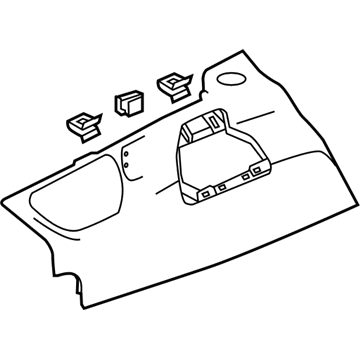 GM 23446109 Wheelhouse Trim, Rear Driver Side 23446109 GM Wheelhouse Trim, Rear Driver Side Illustration 1 of 1