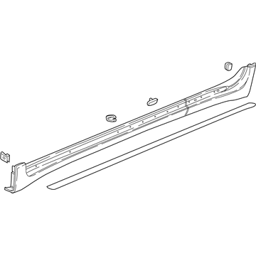 GM 84359270 Rocker Molding, Black, Driver Side 84359270 GM Rocker Molding, Black, Driver Side Illustration 1 of 1