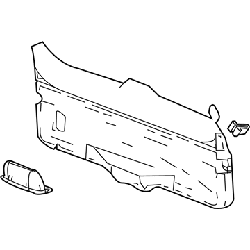 GM 15224939 Lower Trim Panel, Gray, Bottom Top 15224939 GM Lower Trim Panel, Gray, Bottom Top Illustration 1 of 1
