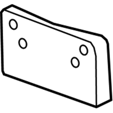 GM 22906636 License Bracket, Front 22906636 GM License Bracket, Front Illustration 1 of 1