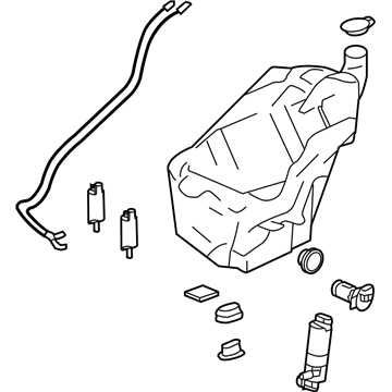 Chevy Trailblazer Windshield Washer Fluid Reservoir - 25783867