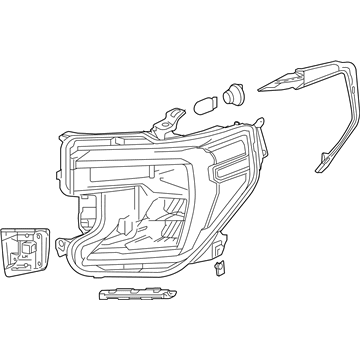 85535168 GM Headlamp Assembly, Front Passenger Side Illustration 1 of 1