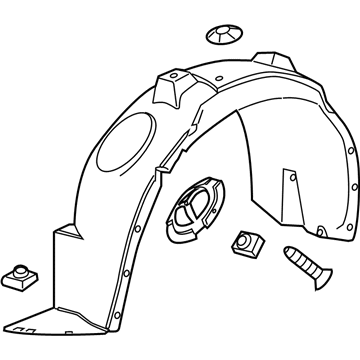 23271689 GM Fender Liner, Front Inner Driver Side Illustration 1 of 1