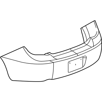 GM 19120695 Bumper Cover, Rear 19120695 GM Bumper Cover, Rear Illustration 1 of 1