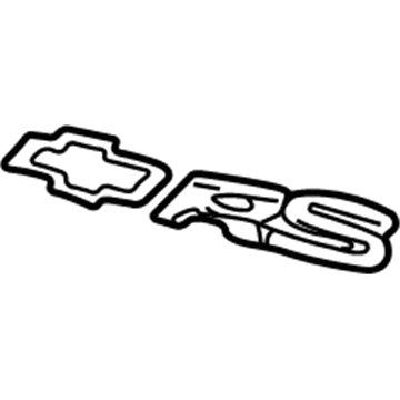 GM 12530095 Nameplate, Rear 12530095 GM Nameplate, Rear Illustration 1 of 1