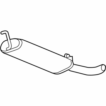 GM 42390829 Rear Muffler 42390829 GM Rear Muffler Illustration 1 of 1