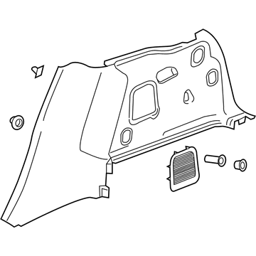 GM 84200464 Lower Quarter Trim, Rear Passenger Side 84200464 GM Lower Quarter Trim, Rear Passenger Side Illustration 1 of 1
