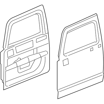 25832627 GM Door Shell, Front Passenger Side Illustration 1 of 1