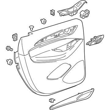 85106648 GM Door Trim Panel, Beige, Rear Driver Side Illustration 1 of 1