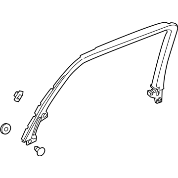GM 23205013 Upper Trim, Rear Driver Side 23205013 GM Upper Trim, Rear Driver Side Illustration 1 of 1