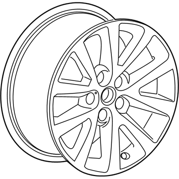GM 23123754 Wheel, Alloy, Rear 23123754 GM Wheel, Alloy, Rear Illustration 1 of 1