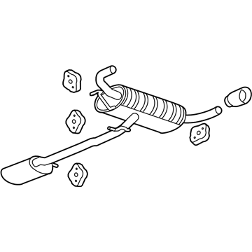 GM 22754172 Muffler & Pipe 22754172 GM Muffler & Pipe Illustration 1 of 1