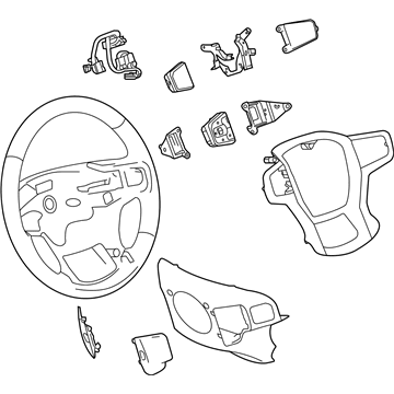 GM 85551833 Steering Wheel, Jet Black 85551833 GM Steering Wheel, Jet Black Illustration 1 of 1