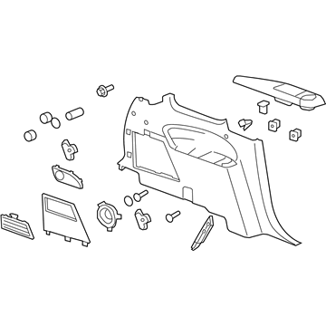 23389787 GM Quarter Trim Panel, Rear Lower Driver Side Illustration 1 of 1