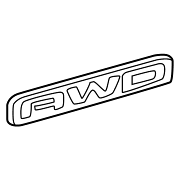 GM 26505223 Plate, Rear End Panel And Tailgate 26505223 GM Plate, Rear End Panel And Tailgate Illustration 1 of 1