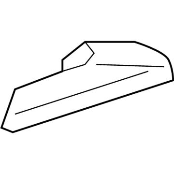 GM 15846170 Rear Cover, Silver, Passenger Side 15846170 GM Rear Cover, Silver, Passenger Side Illustration 1 of 1
