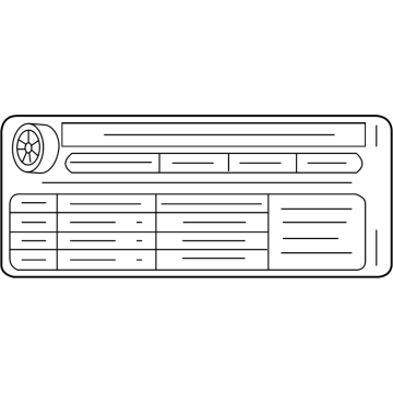 Buick 19206430 Tire Info Label
