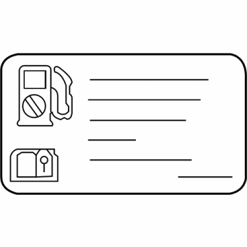 Buick 84089673 Fuel Label