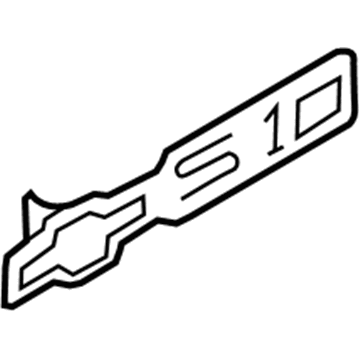 GM 15629983 Nameplate, Rear 15629983 GM Nameplate, Rear Illustration 1 of 1