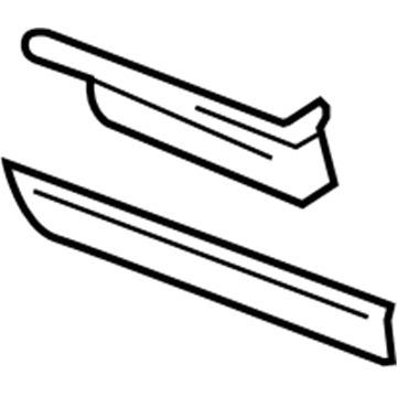 GM 15712064 Side Molding, Front Lower Passenger Side 15712064 GM Side Molding, Front Lower Passenger Side Illustration 1 of 1