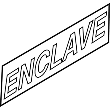 GM 10394265 Nameplate, Rear 10394265 GM Nameplate, Rear Illustration 1 of 1