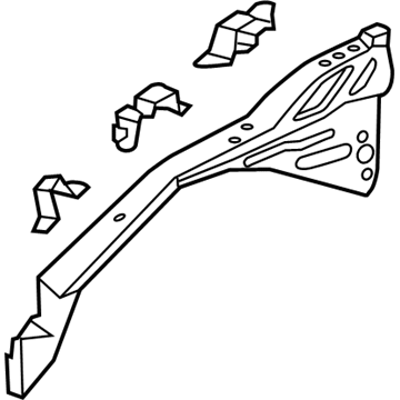 GM 22787028 Upper Rail, Front Inner Passenger Side 22787028 GM Upper Rail, Front Inner Passenger Side Illustration 1 of 1