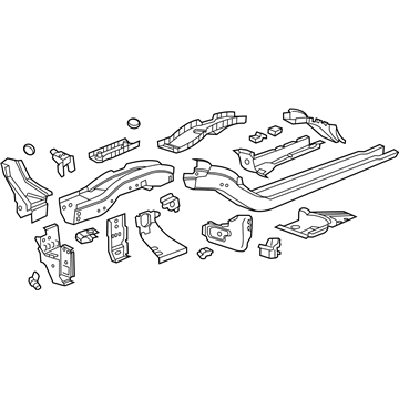 23165423 GM Rail Assembly, Front Driver Side Illustration 1 of 1