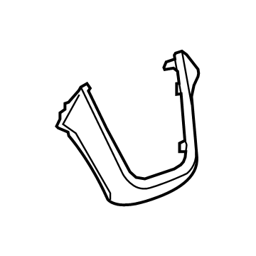 GM 95107196 Center Molding, Black 95107196 GM Center Molding, Black Illustration 1 of 1