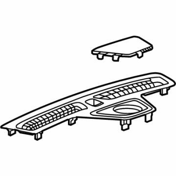 84664894 GM Defroster Panel, Jet Black Illustration 1 of 1