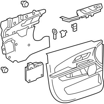 22761521 GM Door Trim Panel, Titanium, Front Driver Side Illustration 1 of 1