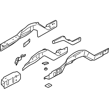 GM 10323986 Rail Assembly, Front Driver Side 10323986 GM Rail Assembly, Front Driver Side Illustration 1 of 1