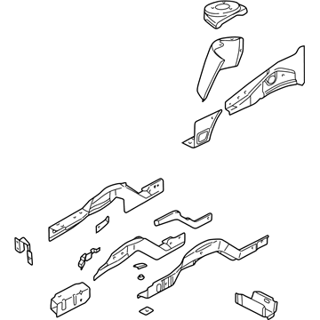 GM 12533772 Apron/Rail Assembly, Passenger Side 12533772 GM Apron/Rail Assembly, Passenger Side Illustration 1 of 1