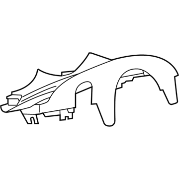GM 42500484 Upper Shroud, Black 42500484 GM Upper Shroud, Black Illustration 1 of 1