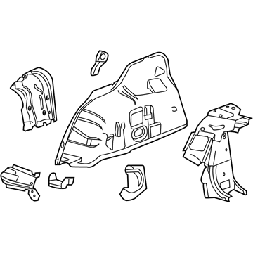22952234 GM Inner Wheelhouse, Rear Driver Side Illustration 1 of 1
