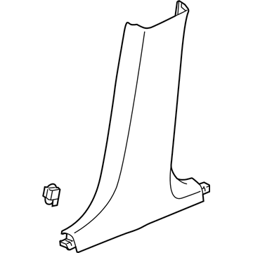 23231207 GM Lower Center Pillar Trim, Titanium, Passenger Side Illustration 1 of 1