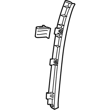 GM 23435800 Front Trim, Black, Passenger Side 23435800 GM Front Trim, Black, Passenger Side Illustration 1 of 1