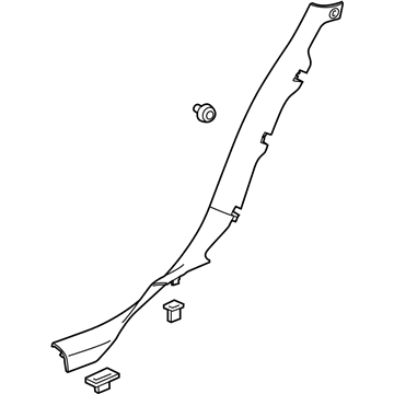 GM 23154498 Lock Pillar Trim, Black, Rear Passenger Side 23154498 GM Lock Pillar Trim, Black, Rear Passenger Side Illustration 1 of 1