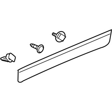 GM 20782934 Lower Molding, Front Passenger Side 20782934 GM Lower Molding, Front Passenger Side Illustration 1 of 1