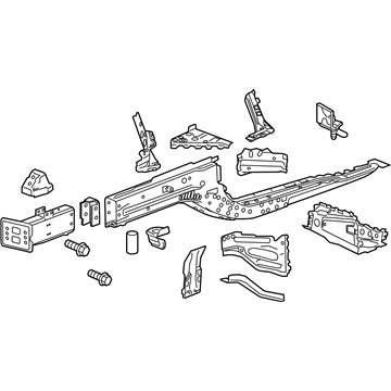 23101297 GM Lower Rail Assembly, Front Driver Side Illustration 1 of 1